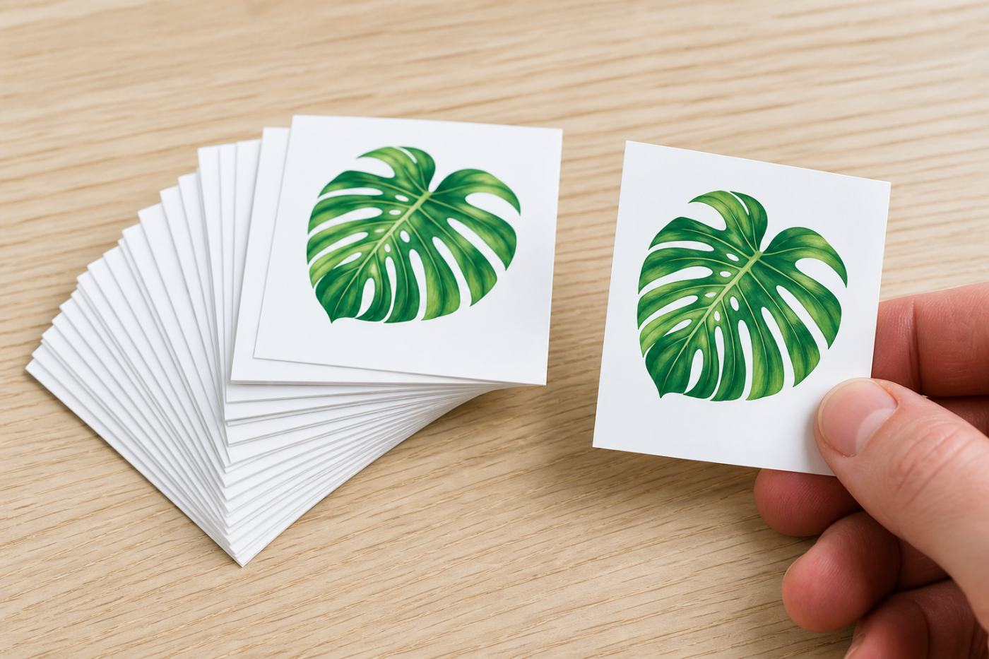 Stickers de vinilo cortados individualmente con corte recto